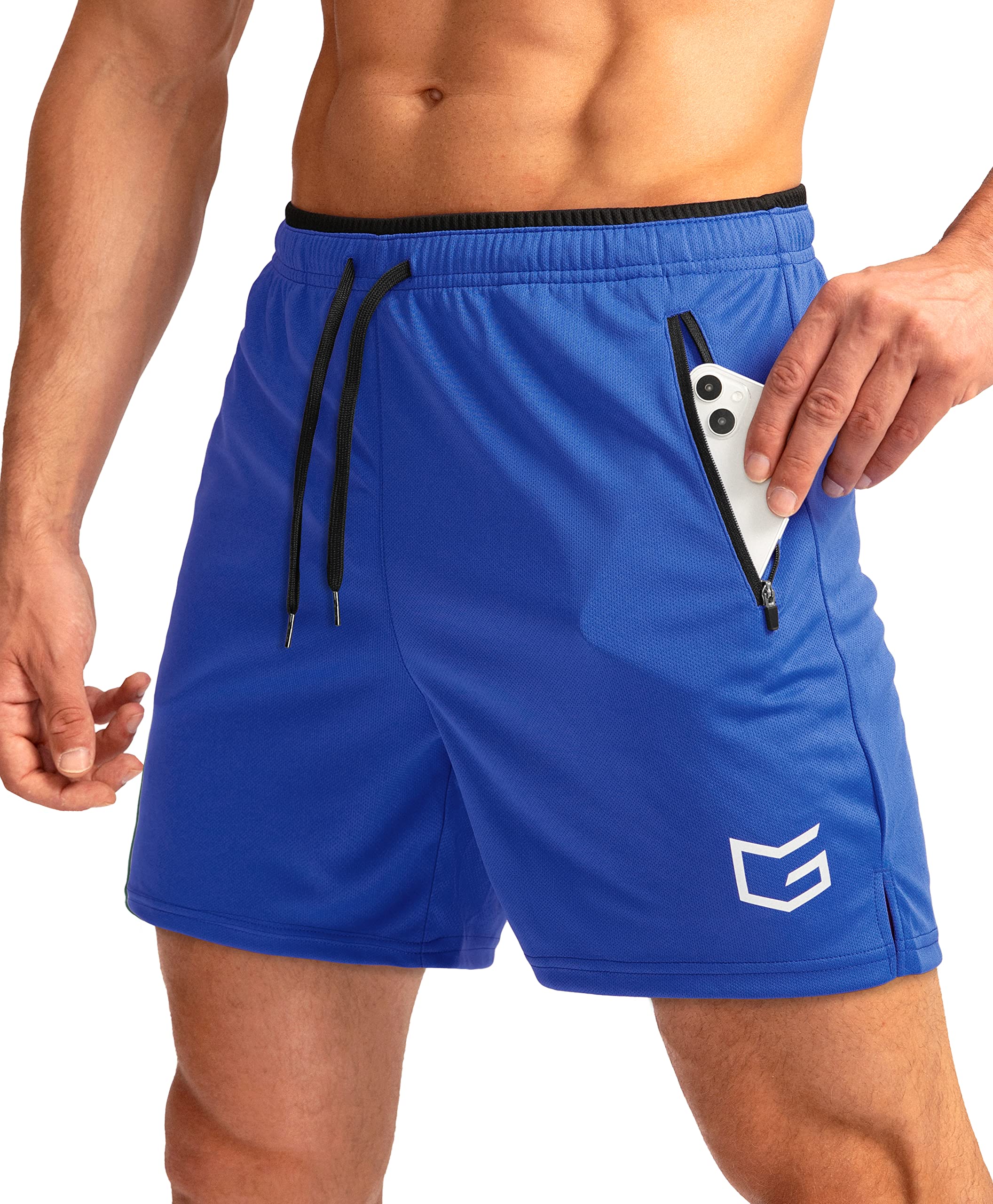 G Gradual Men's Running Shorts with Zipper Pockets
