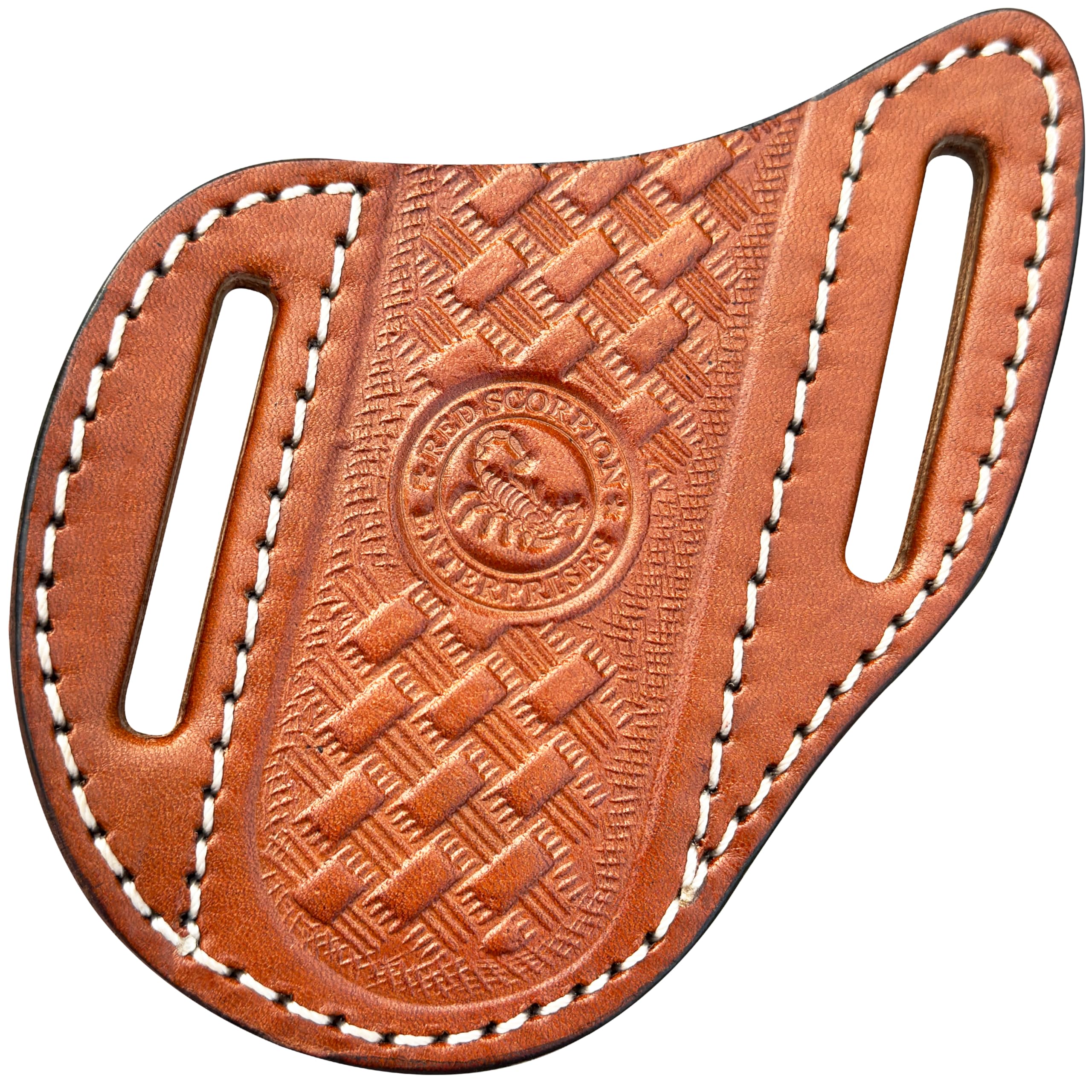 Red Scorpion Handmade Leather Knife Sheath for Belt