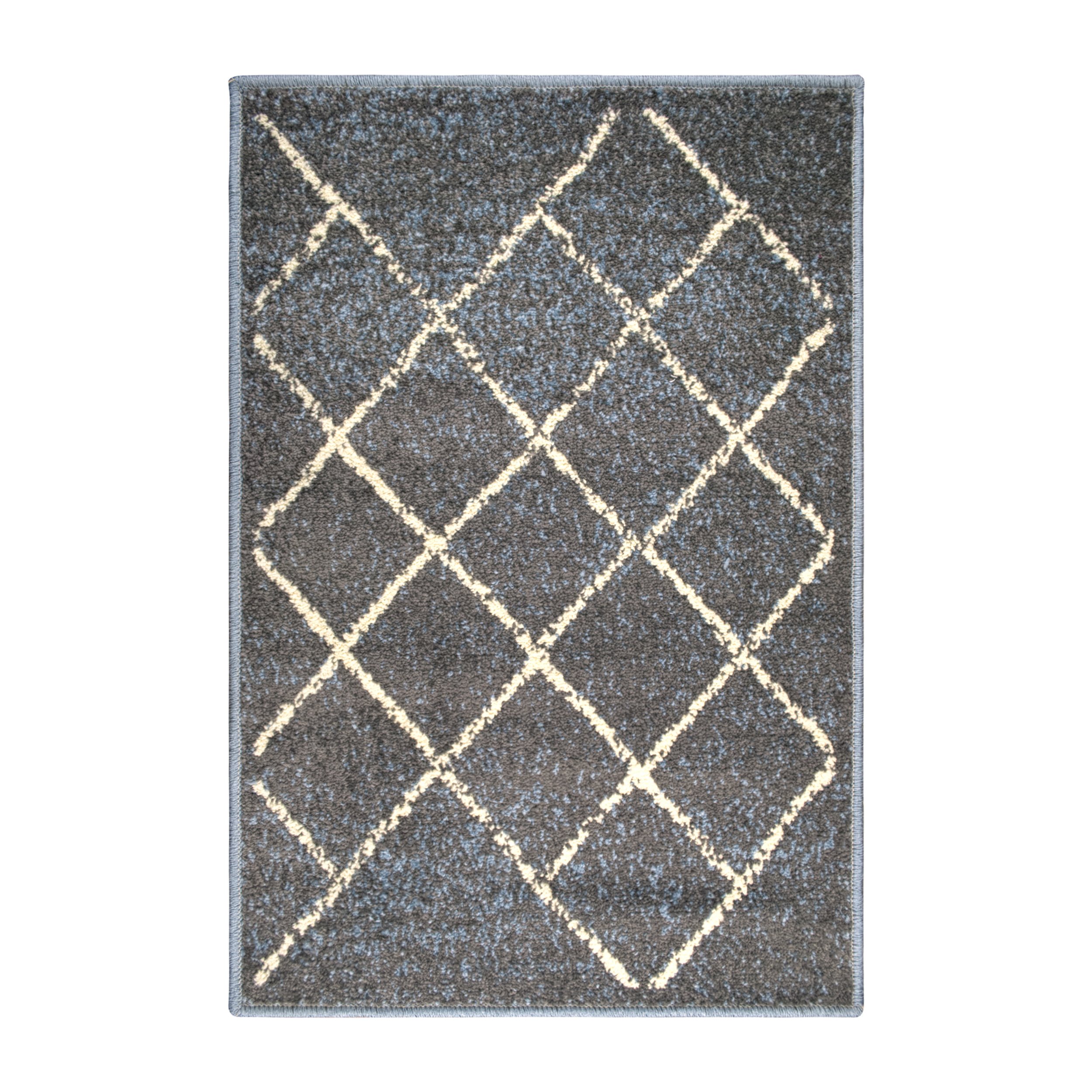 SUPERIOR Lattice Collection, 6mm Pile Height with Jute Backing, Quality and Affordable Area Rugs, 2' x 3' Slate