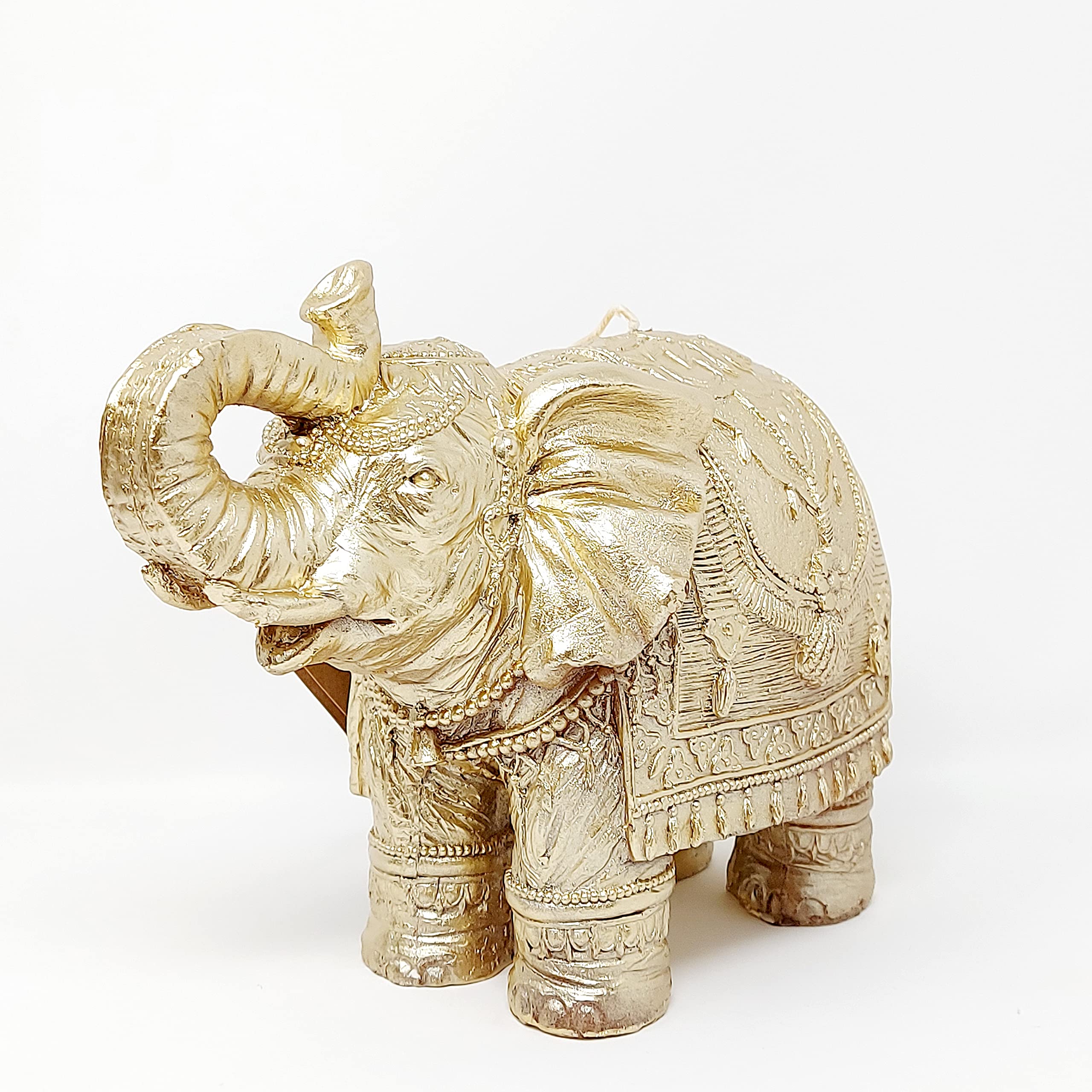 Elephant Candle Gold Large Candle Unscented Candle Elephant Gift