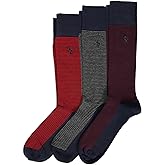 POLO RALPH LAUREN Feeder Stripe Casual Crew Socks - 3 Pair Pack - Lightweight Cotton Comfort