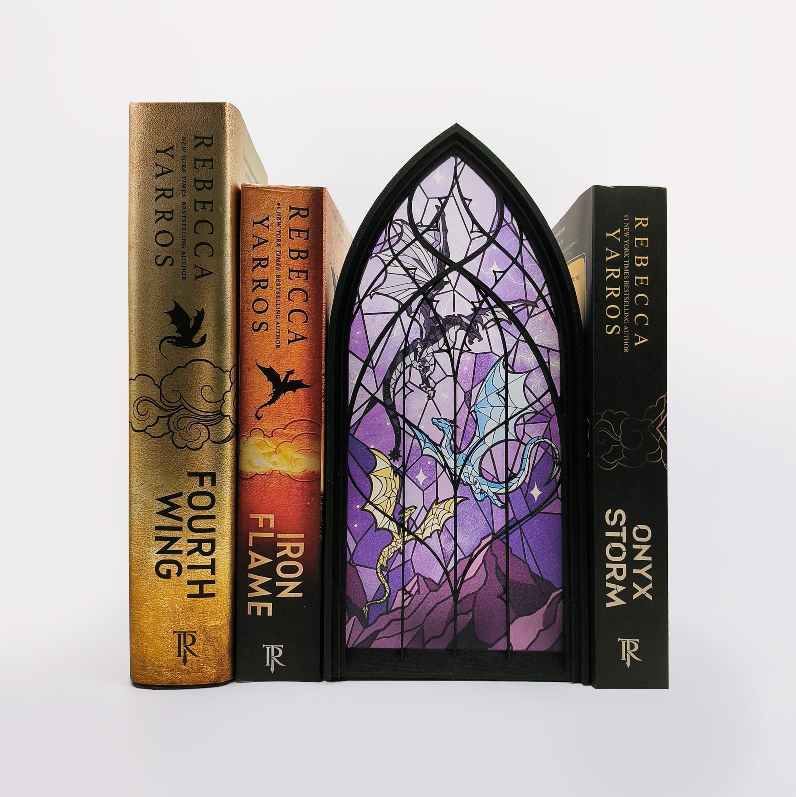 Photo 1 of TwoDays 4th Wing Inspired Book Nook – Fantasy Dragon Merch Bookshelf Decor for Book Lovers, Gifts for Bookish Collectors Library (Black)