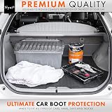 Nyxi 5 Piece Rubber Car Mat Set Front Rear Boot Mat 120x80 Universal view 9