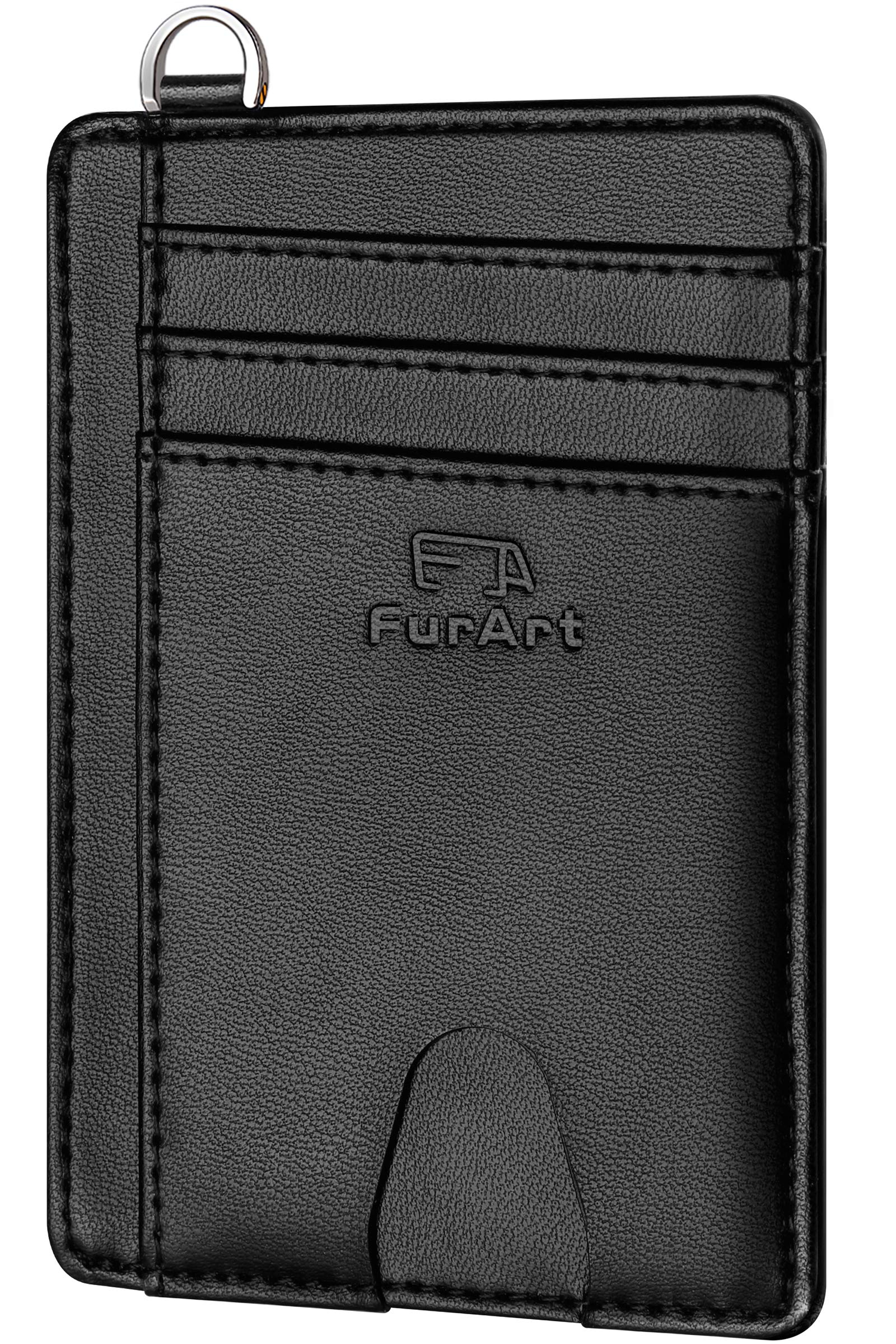 FurArt Credit Card Holder Wallet, Slim RFID Blocking Minimalist Women's Card Wallet