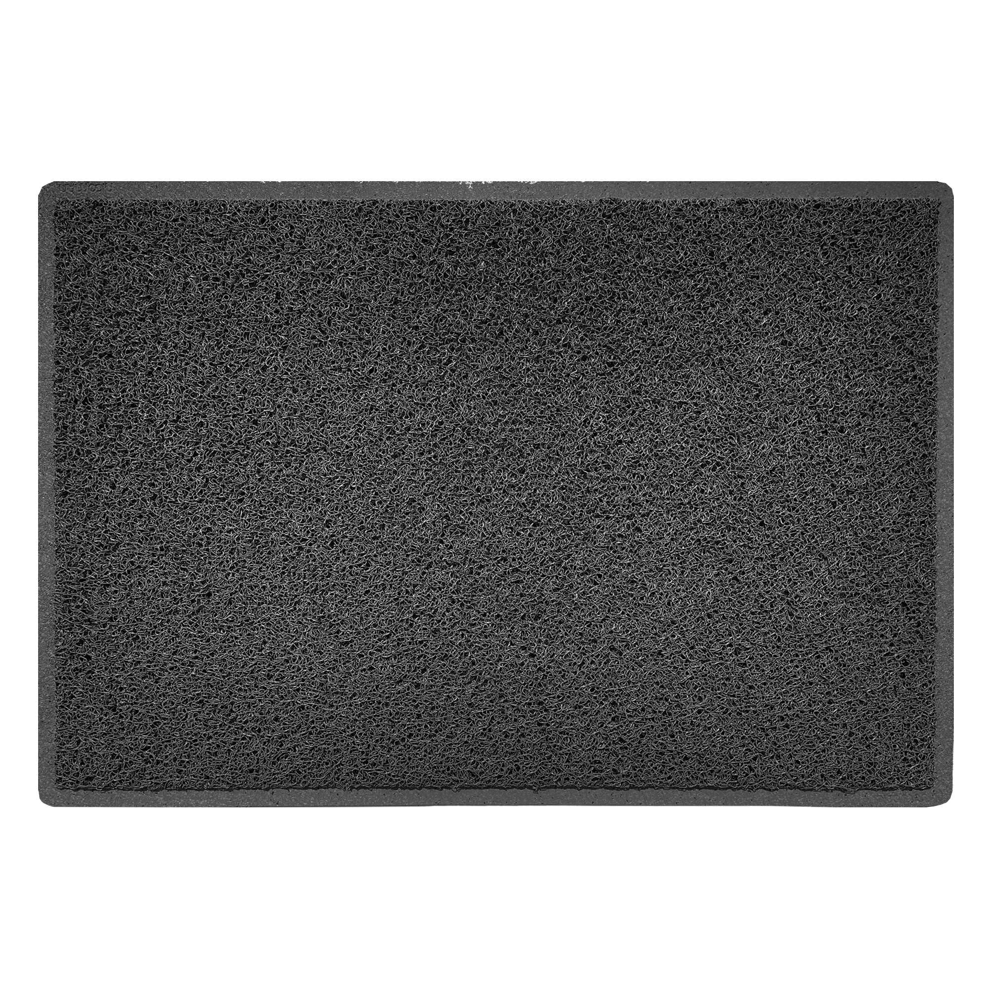 Nicoman Plain Door Mat Dirt Trapper PVC Spaghetti Mat Washable Quick Drying Barrier Doormat-Dark Grey (Drainage Open-Back)-Large (90x60cm)