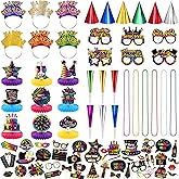 KatchOn, Multicolor - New Years Party Favors Set with Hats - Pack of 82 | Happy New Years Eve Party Supplies 2026 with Holiday Photo Booth Props | Happy New Year Decorations 2026, Nye Decorations 2026