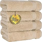 Cotton Paradise Hand Towels for Bathroom, 100% Cotton Turkish 4 Piece Hand Towel Set, Soft Absorbent Face Towels, Beige Hand Towels