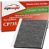 EPAuto CP735 (CF10735) Cabin Air Filter Replacement for Kia | Kia Telluride, Stinger, Hyundai Santa Fe, Genesis GV70/GV80/G70/G80 includes Activated Carbon