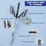 SPEEDWOX Adjustable Cylinder Hone Tool 1-1/4"-3-1/2" Deglazer 220 Grit Stones view 3