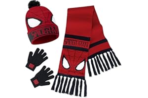 Marvel Boys Hat and Gloves Set for Boys Kids Winter Beanie Hat Cold Weather Accessories Set Avengers Gifts