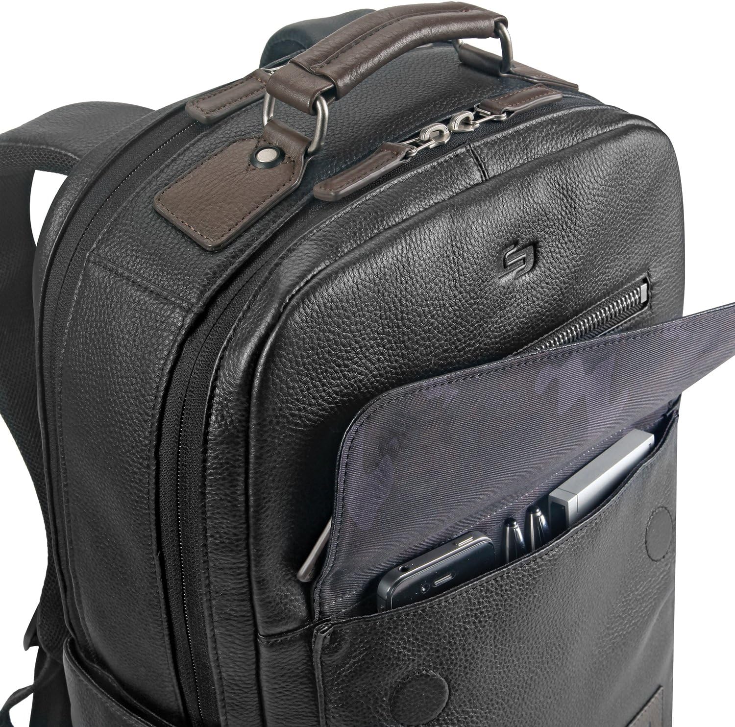  | Solo New York Kilbourn Pebbled Leather Backpack | Casual Daypacks