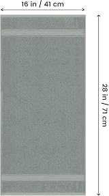 Utopia Towels Premium Hand Towels 6 Pack 41 x 71 cm 100% Cotton Cool Grey view 2