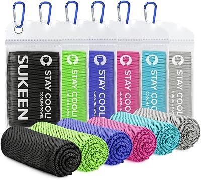 Sukeen Cooling Towel 40x12in Soft Breathable Neck Head Yoga Golf Gym