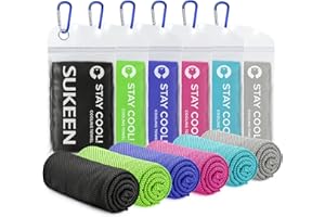 Sukeen Cooling Towel (40"x12") for Neck & Head - Soft Breathable Chilly Sweat Towel for Yoga, Golf, Gym, Camping, Running, Workout & More Activities