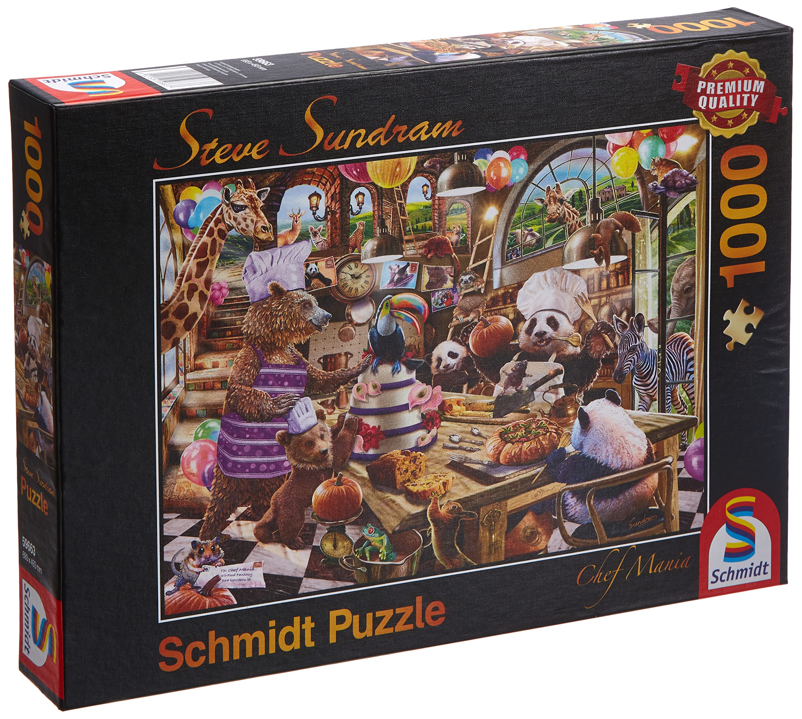 Schmidt | Steve Sundram: Chef Mania - 1,000 Pieces | Adult Jigsaw Puzzle | Ages 12+