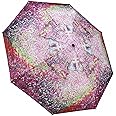 Galleria-Monet's Garden Auto-Open/Close Large Portable Rain Folding Umbrella