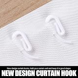 Hoiny Curtain Rings 24pcs Black Metal Rings with 24pcs White Hooks 30 mm view 4