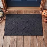 GAGEC Halloween Door Mat Bats Decor, Indoor Outdoor Welcome Rug for Home Kitchen 17 x 27 Inch