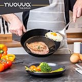 nuovva Pre-Seasoned Cast Iron Skillet 10in Frying Pan Oven Safe Black view 5