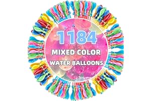 NIYABAINEN Summer Water Toys Magical Quick Fill Water Balloons for Pools and Water Companions 1184 Balloons (BG)