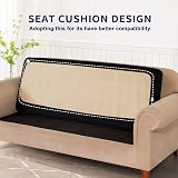subrtex Sofa Seat Cushion Covers Stretch Polyester Fabric Protector Black 3 view 6