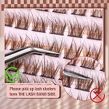 Mavphnee Brown Lash Clusters 168 Pcs Wispy C Curl Natural Look view 7