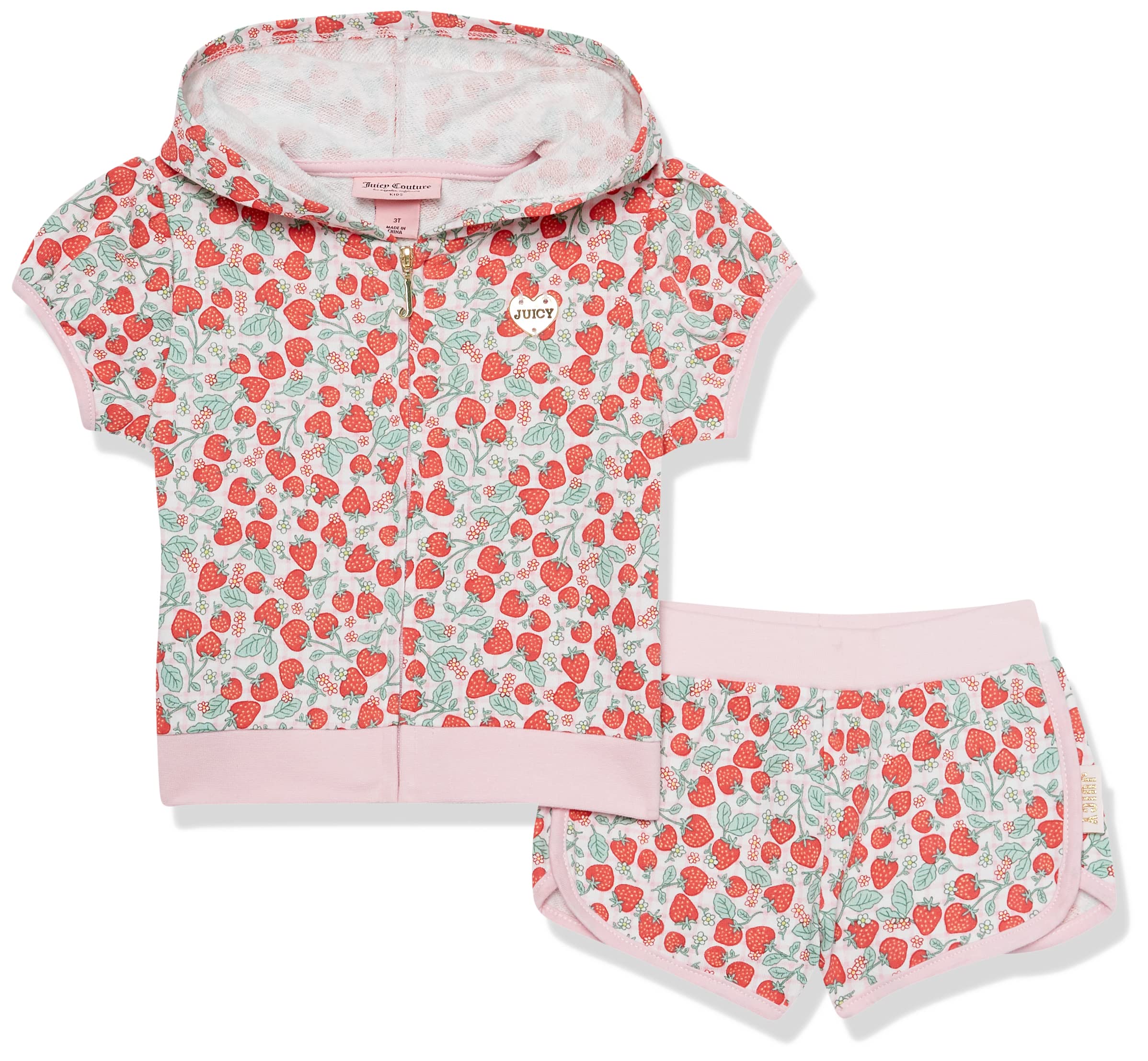 Photo 1 of *MISSING BOTTOM* Juicy Couture Boys 2 Pieces Short Set, White/Fairy Tale, 3T US