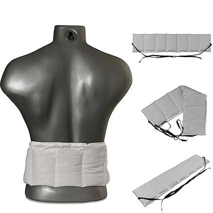 Faja térmica lumbar de semillas con siete compartimientos y cintas ...
