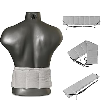 Faja térmica lumbar de semillas con siete compartimientos y cintas ...
