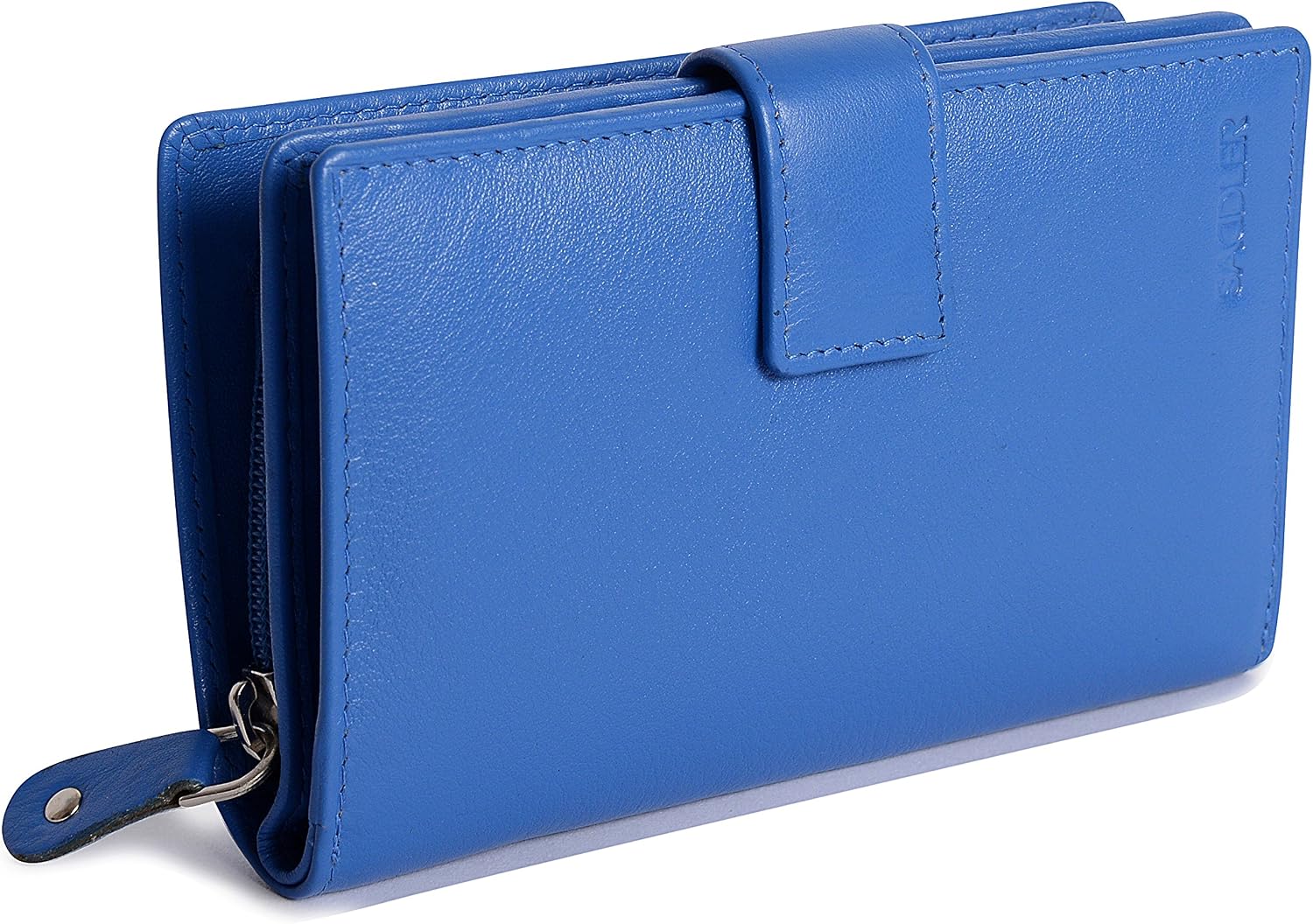 SADDLER Womens Luxurious Bifold RFID Protected Wallet Clutch Zipper Purse | Genuine Leather Ladies Designer High Capacity Credit Card Holder with Large Zipper Coin Purse | Gift Boxed