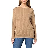 Nautica Womens Long Sleeve Cable Boatneck Sweater