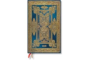 Paperblanks | 2026 Blue Luxe | Luxe Design | 12-Month Planner | Maxi | Horizontal | Elastic Band | 160 Pg | 100 GSM