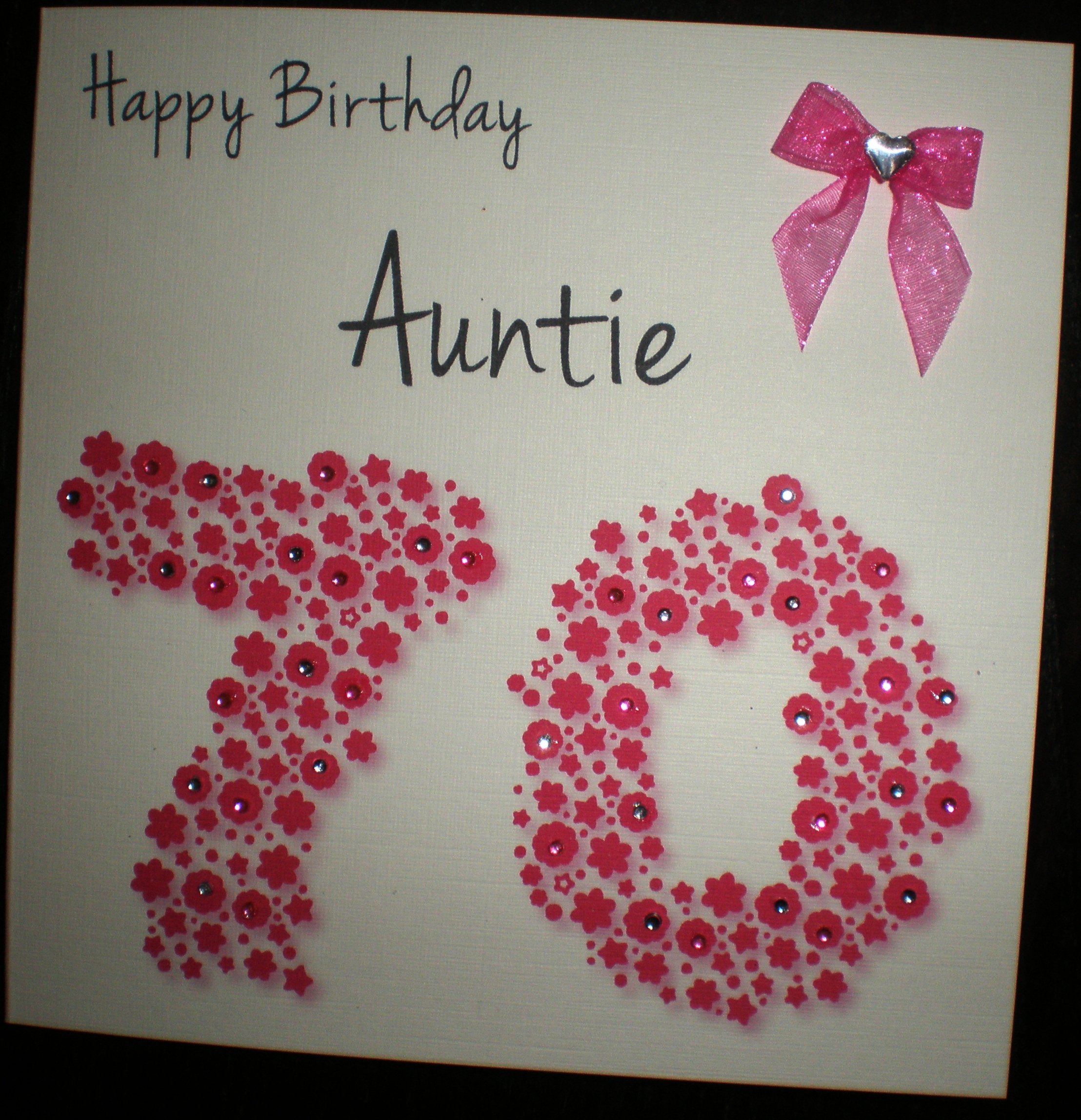 handmade birthday card for aunty