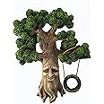 Fairy and Garden Gnome Tree - Enchanted Grandpa Miniature Tree with Removable Glow in The Dark Welcome Sign for Fairies and Lawn Gnomes