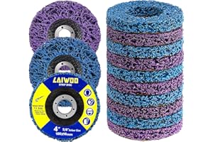 LAIWOO Strip Discs Stripping Wheel for Angle Grinder Rust Remover Wheel Paint Strip Wheel Quick Abrasive Discs for Rust, Oxidation, Paint Remover (10 Pack 4'' x 5/8'')