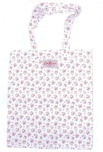 Cath Kidston Book Bag große Henkeltasche Baumwolle Hampton Rose White weiß mit pink Rosen 33 cm x 38 cm x 8 cm