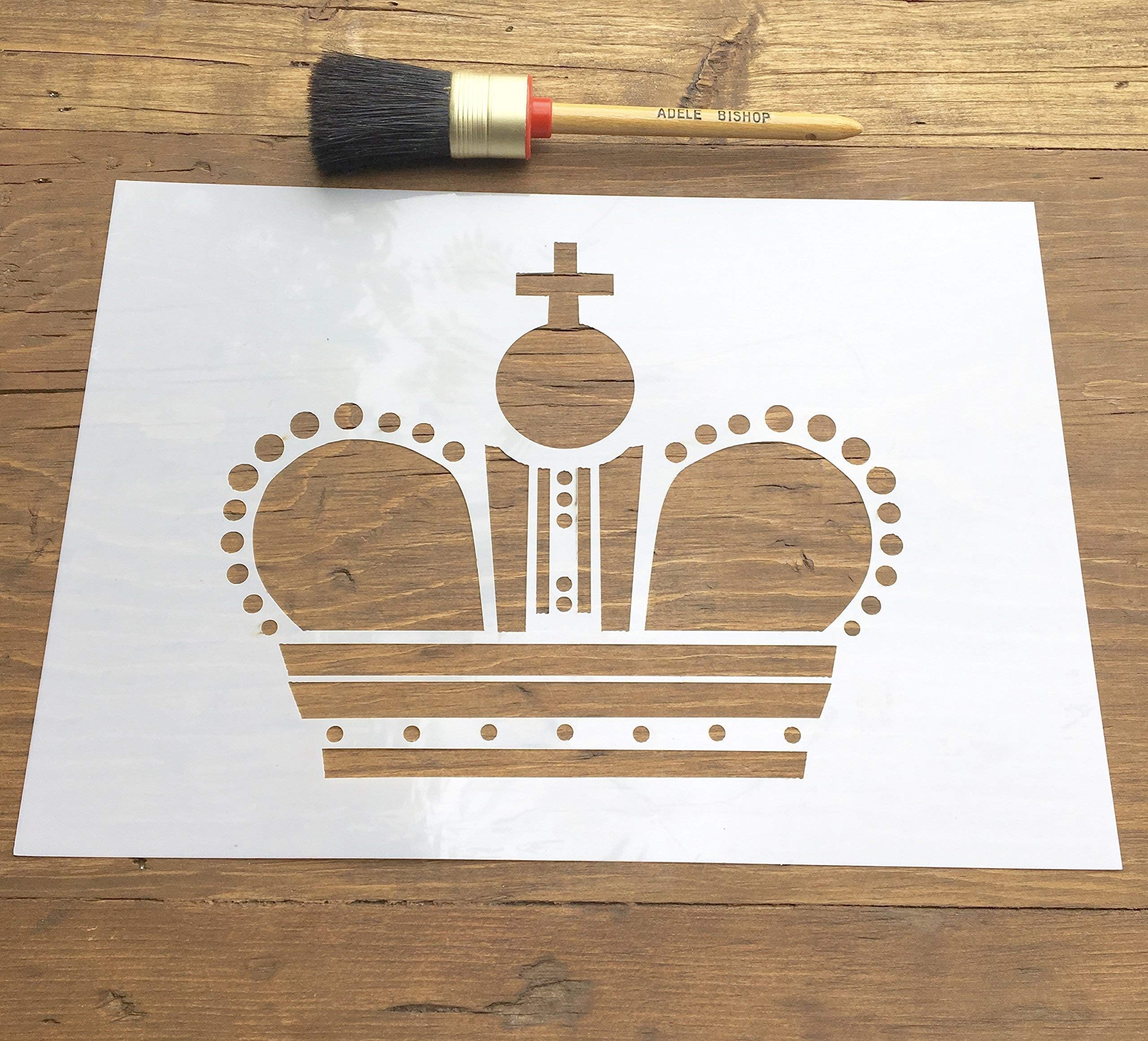 Royal Imperial Crown Queen King Prince Princess re-usable Stencil Template A4, Image size 201mm x 170mm