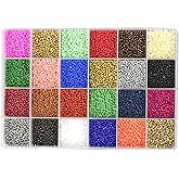 Mandala Crafts 11/0 Glass Seed Beads for Professional Beadwork, 18000 Pcs Rainbow Glass Beads