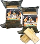 Topline Big K Kiln Dried Hardwood Logs 2 Pack 12kg Fire Pit BBQ Pizza Oven view 1