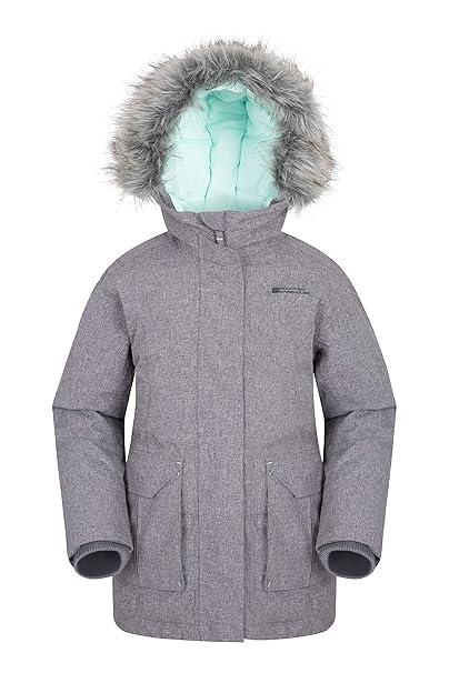 Mountain Warehouse Freeze Over Gefütterte Kinde -Daunenjacke - Winterjacke,Wasserfeste & Warme Regenjacke mit Kapuze, Jungen,