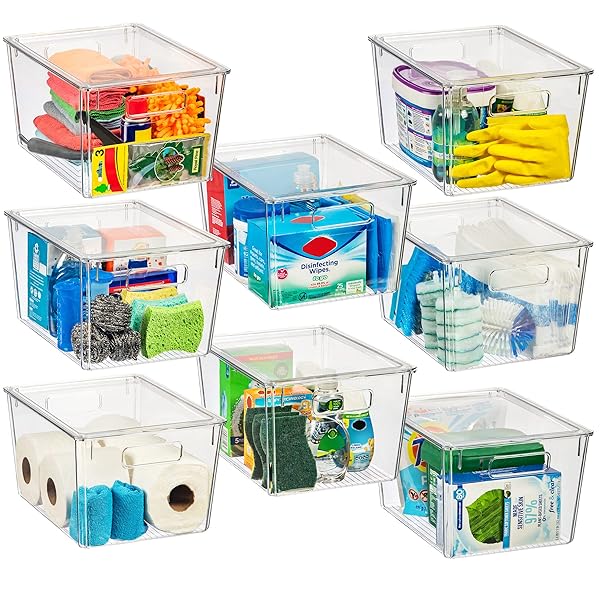 CLEARSPACE PLASTIC STORAGE BINS WITH LIDS X-LARGE –...