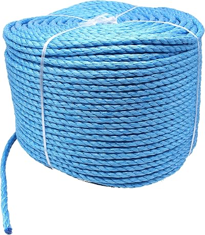 EAI Blue Polypropylene Rope 10mm x 220 Metre Coil - General Purpose Towing