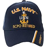 Artisan Owl Officially Licensed US Navy Retired Baseball Cap - Multiple Ranks!