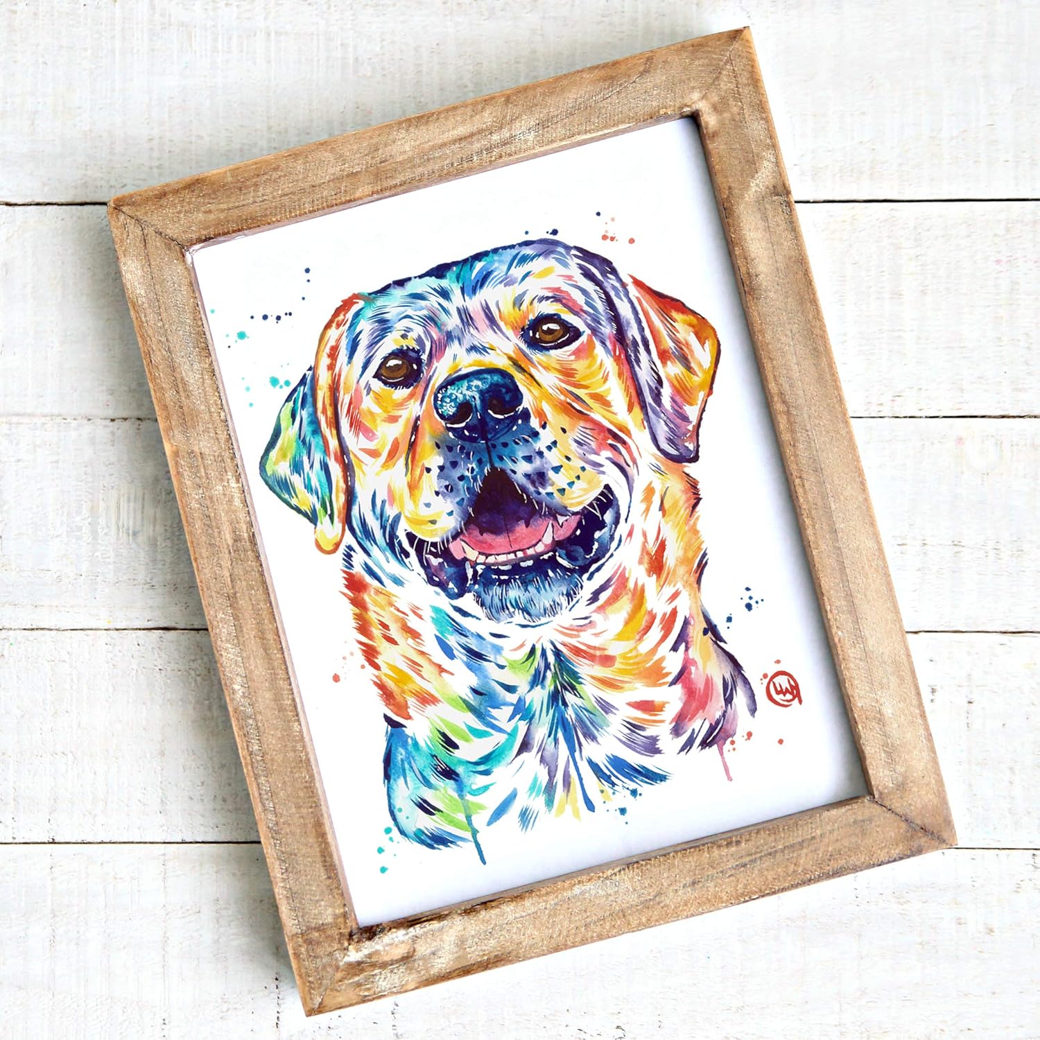 Yellow Lab Dog Wall Art by Whitehouse Art Labrador