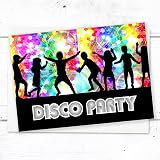 Olivia Samuel 20 Kids Disco Party Invitations A6 Postcard with Envelopes view 4