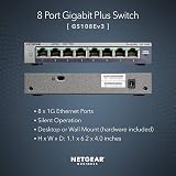 NETGEAR GS108E 8 Port Gigabit Ethernet Managed Switch Plug and Play view 2