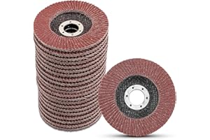 LISHINE 20 Pack 4-1/2 Inch Flap Disc 60 Grit Angle Grinder Sanding Disc 4.5 Inch Grinding Wheels and Grinder Flap Disc Abrasives Flap Sanding Wheels Type #27 (4-1/2" x 7/8")