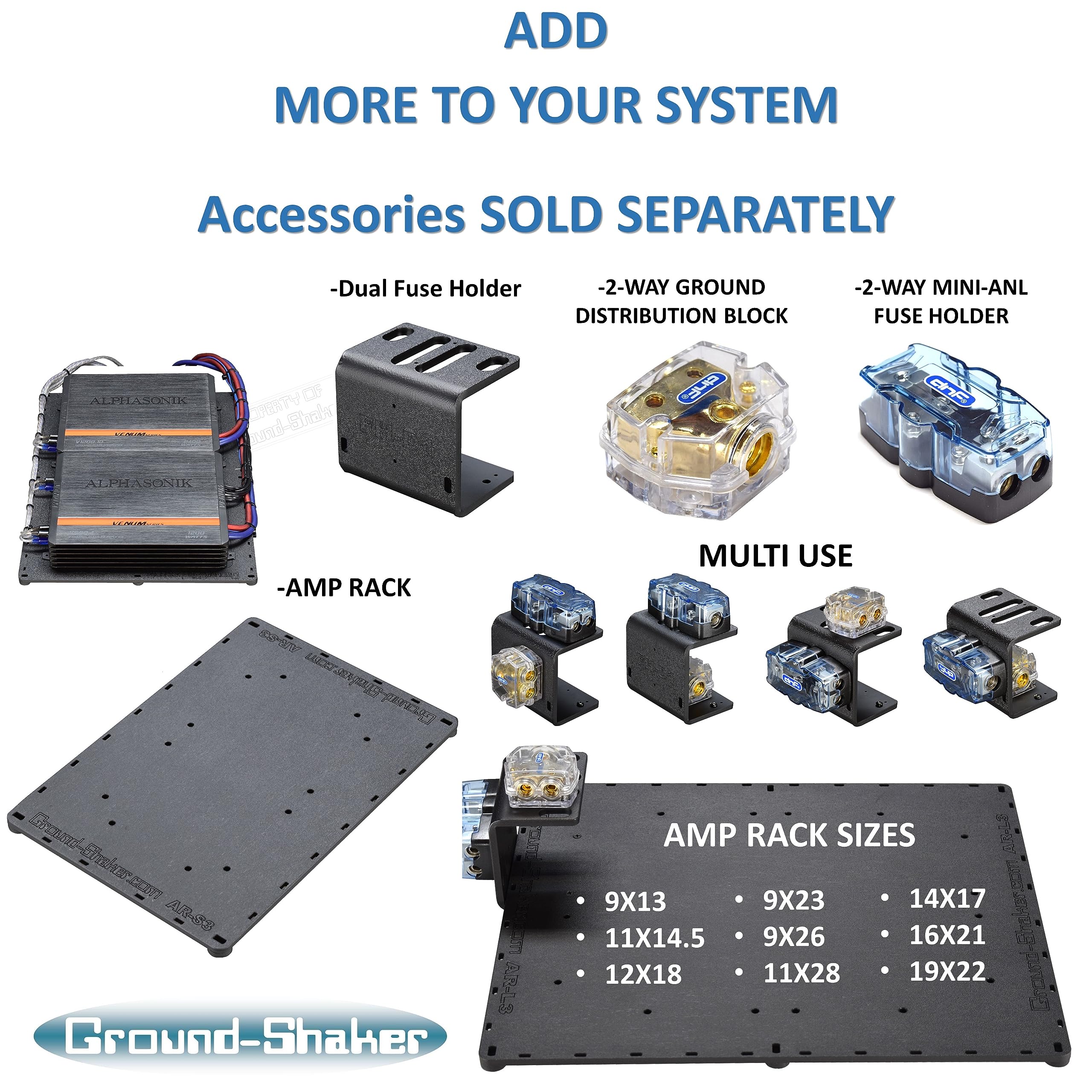 Ground Shaker Dual 12 Inch Subwoofer Bandpass Box Black 12