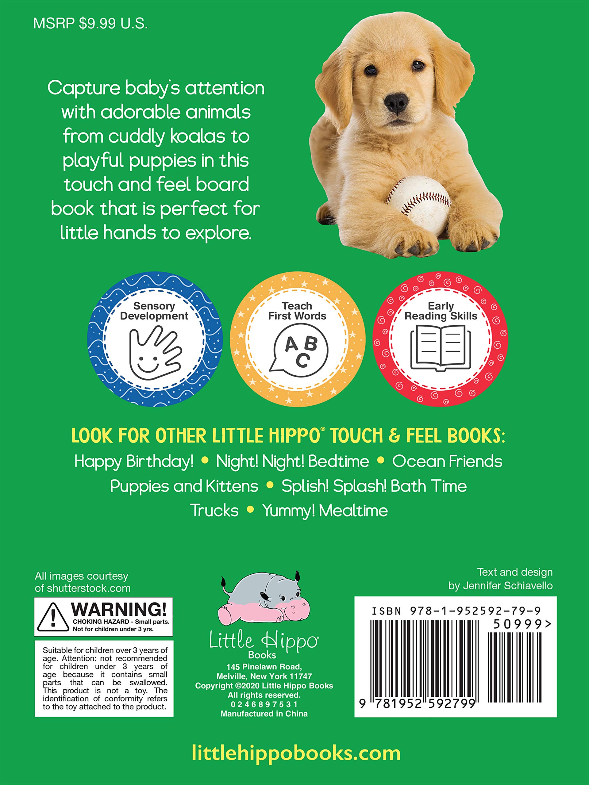 Adorable Animals - Touch and Feel Board Book - Sensory Board Book