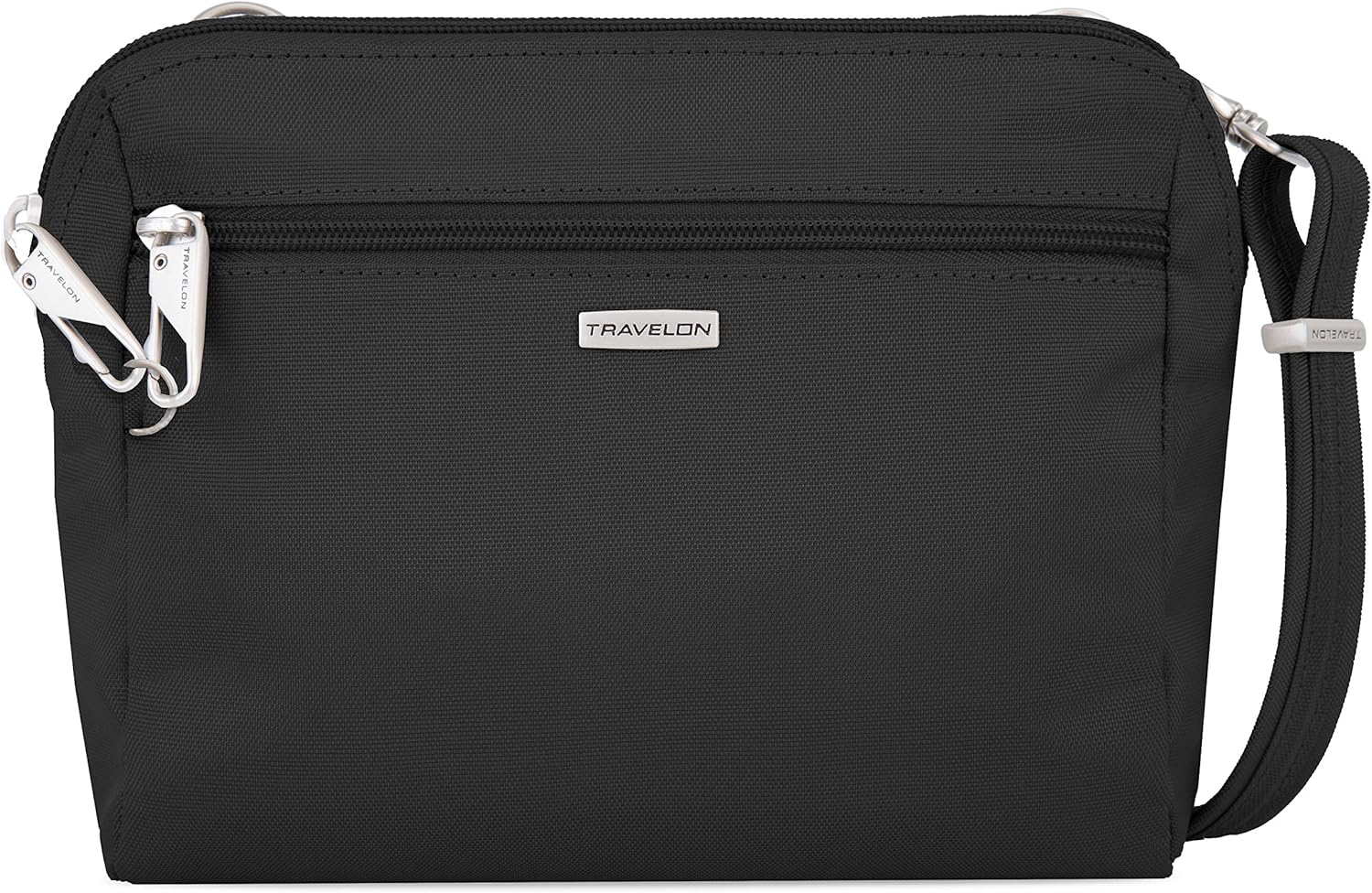 Travelon Bolso Bandolera Convertible clásico para Mujer, Negro, Una